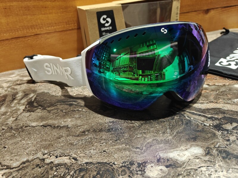 UNI LYŽIARSKE OKULIARE SINNER EMERALD MATTE WHITE